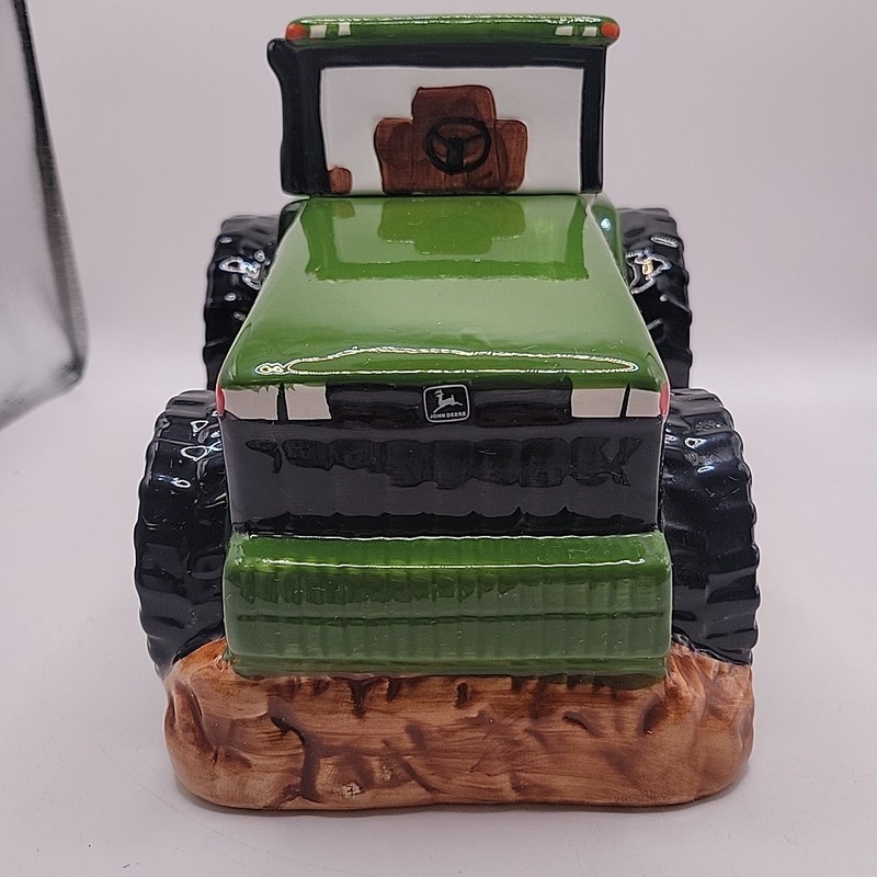 John Deere Cookie Jar Ceramic Farm Green Tractor Gibson 2 Piece Traditional gallery