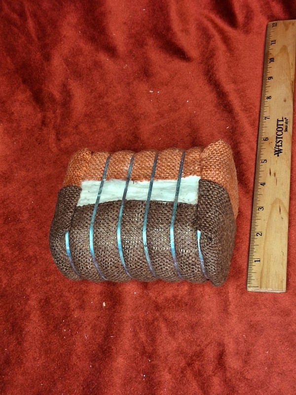Vintage Miniature Cotton Bale Souvenir Advertising Paperweight Sample Rustic 6″
