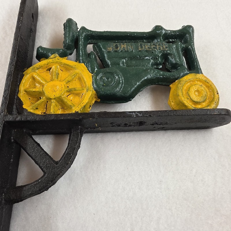 Vtg John Deere Cast Iron Dinner Bell Wall Mounting Bracket Only Green Tractor gallery
