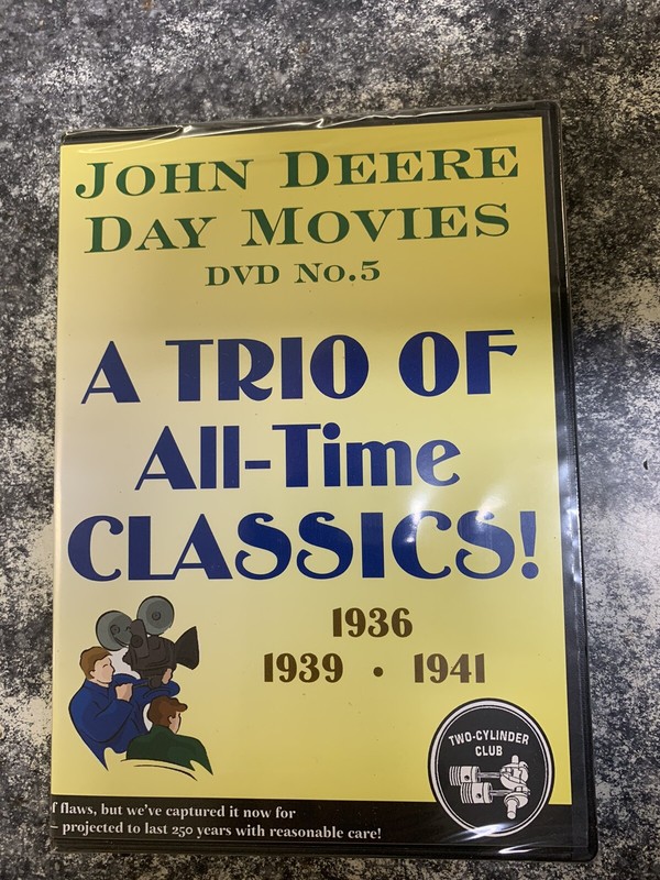 John Deere Day Movies. DVD No. 5. A Trio Of All-time Classics. NEW