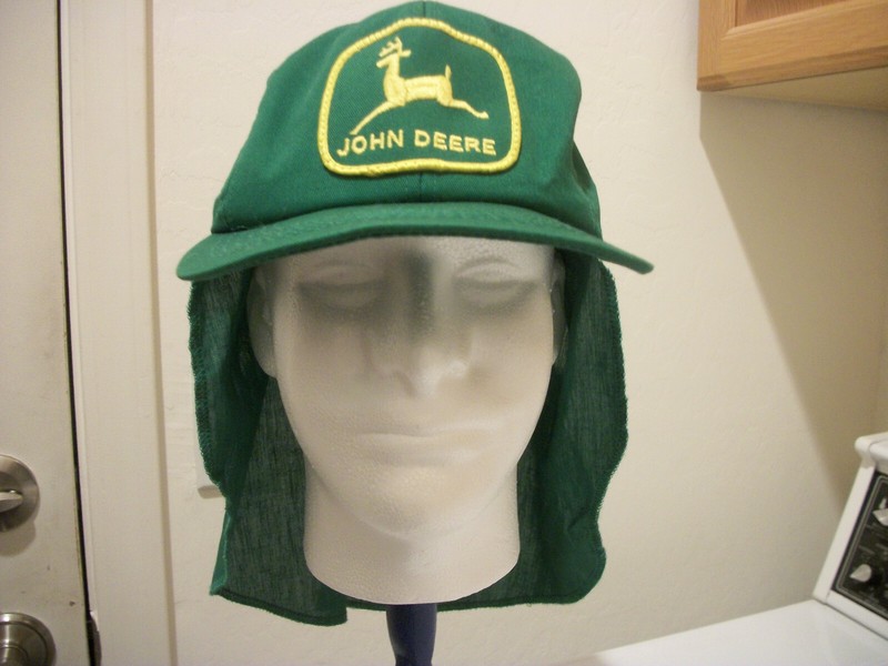 VTG JOHN DEERE SNAPBACK HAT-K PRODUCTS FACTORY NECK COVER-1970’S-80’S-RARE-UNUSE