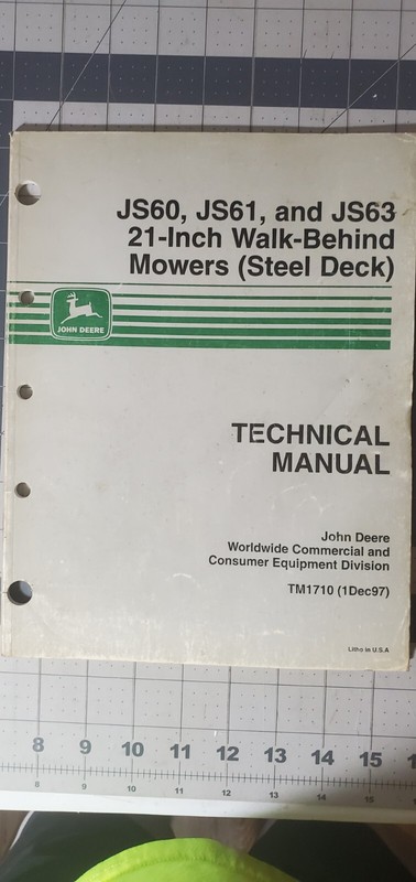 John Deere TM1710 Technical Manual Steel Deck 21 Inch Mowers