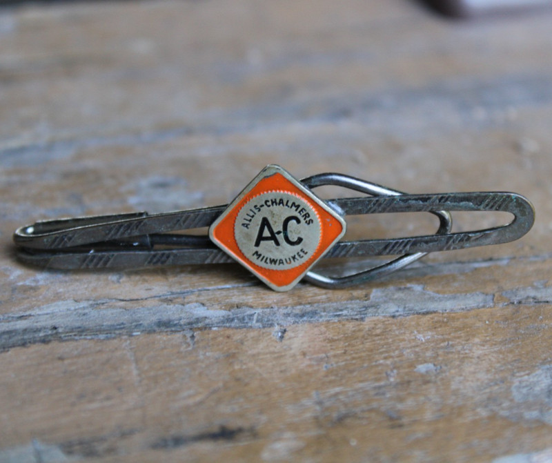RARE ORIGINAL 1930s era ALLIS CHALMERS A-C MILWAUKEE LOGO Old Tie Clasp gallery