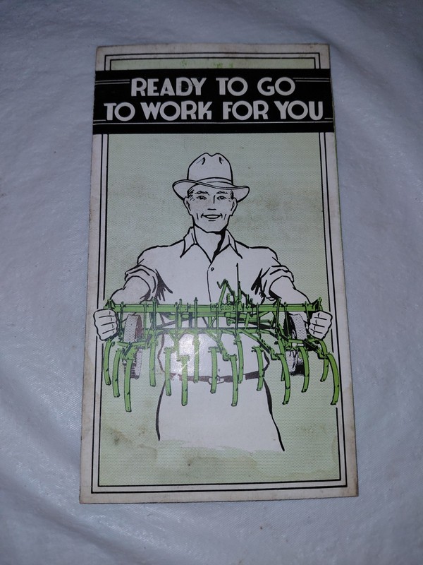 Vintage 1940s/50s John Deere Van Brunt Model CC Cultivator Mini Brochure
