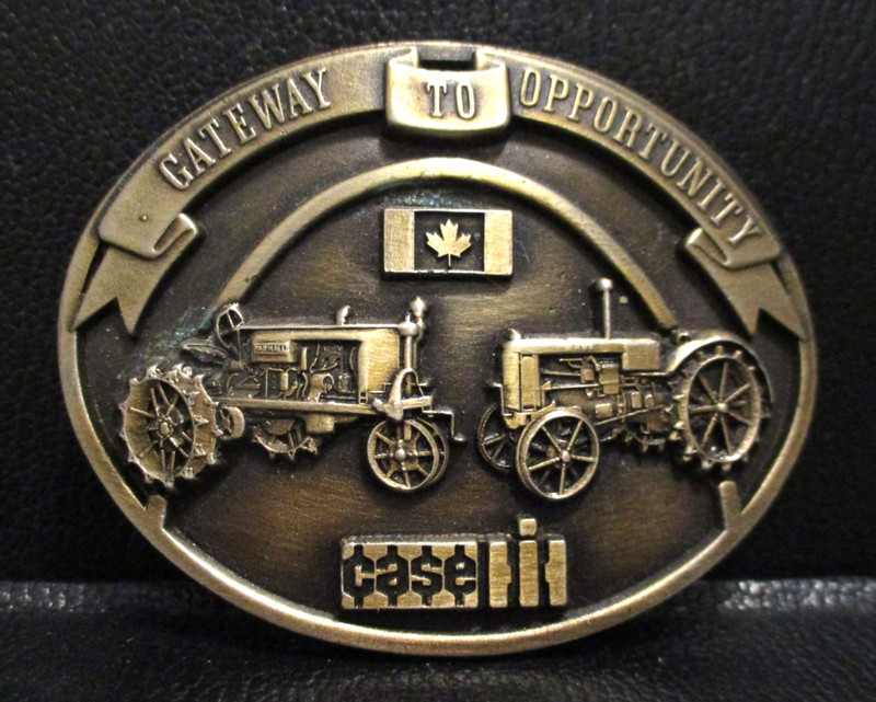 IH Farmall Regular & Case L Tractors Belt Buckle 1987 Parts Trade Fair CANADA