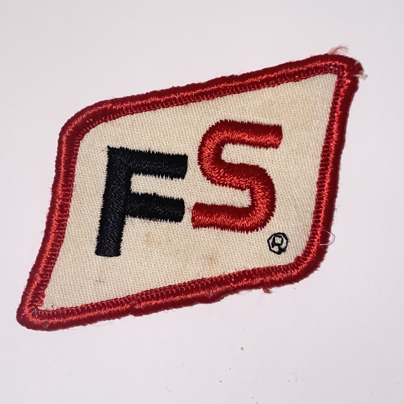 Vintage FS Patch Embroidered Black Red & White Farm Supply Seed Grain Fuel gallery