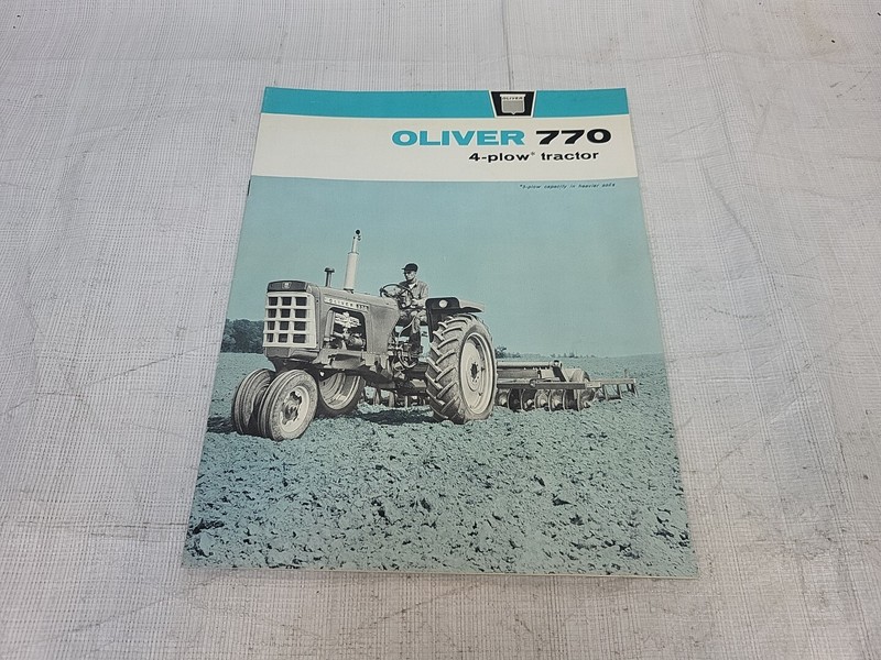 Original Oliver 770 4-Plow 770 Tractor Brocure A-119A