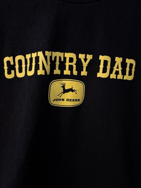 John Deere Country Dad Men's Black T-Shirt XL Agriculture Theme gallery