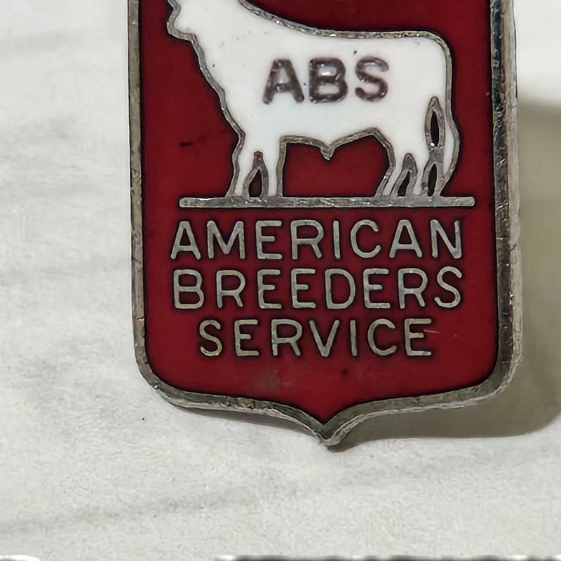 3 Vintage ABS American Breeders Service Enamel Tie Clip Bar Dairy Cattle Farm gallery