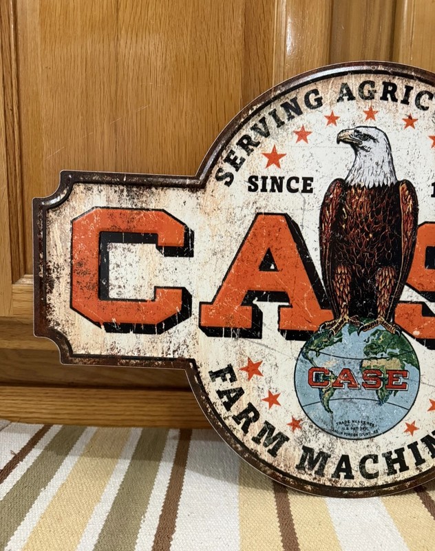 Case Farm Machinery Sign Tractor Eagle Vintage Style Wall Decor gallery