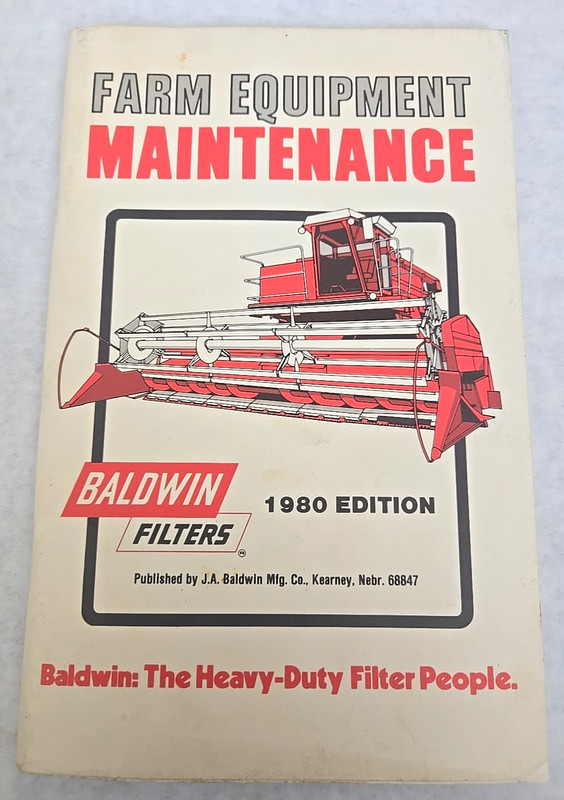 1980 Baldwin Filters Farm Equipment Maintenance Manual