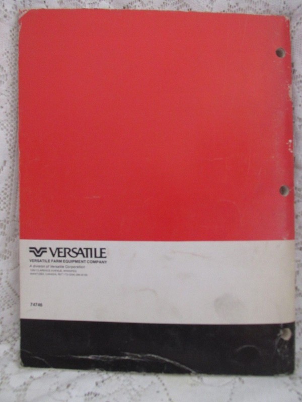 Vintage Versatile 1950/2400/2800 Swather Operator's/Set-Up/Parts Manual gallery