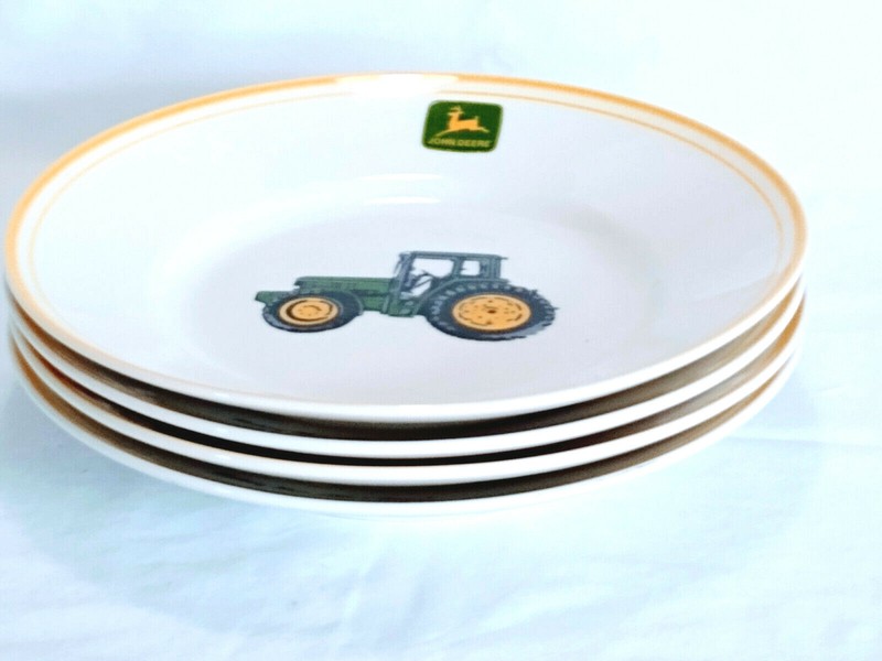 John Deere Plate Bowls Set of 4 Soup Salad 9" Gibson gallery