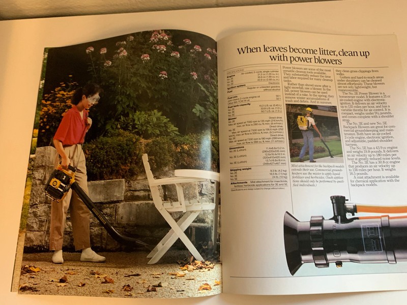JOHN DEERE OUTDOOR POWER EQUIPMENT 1987 BROCHURE LITERATURE AD