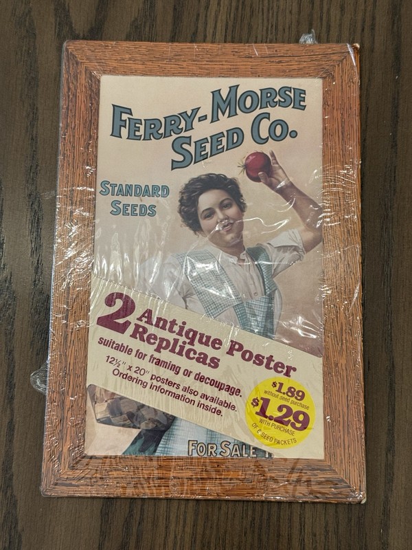 Vintage Ferry Morse Seed Co, Antique Poster Replicas BRAND NEW