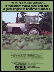 1977 White 2-105 Tractor – 105 Horsepower New Metal Sign 9×12″ Free Ship