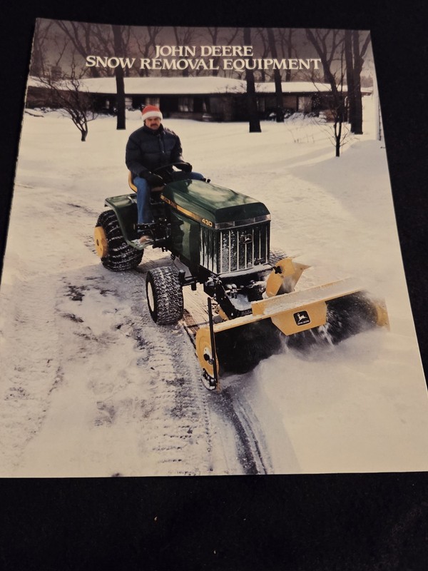 1986 John Deere Snow Removal Equipment Brochure Blowers Blades