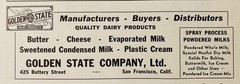 1946 AD.(XH85)~GOLDEN STATE CO. BATTERY ST. SAN FRAN., CA. GOLDEN STATE DAIRY