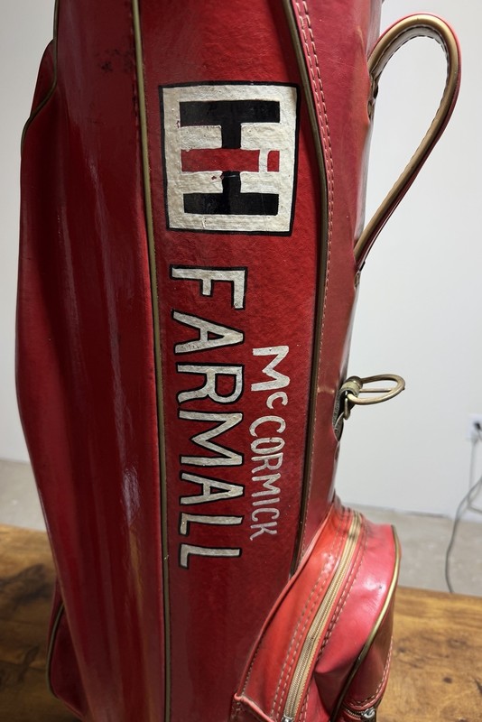 Rare Vintage Wilson Golf Bag Red Farmall International Harvester Hand Painted gallery