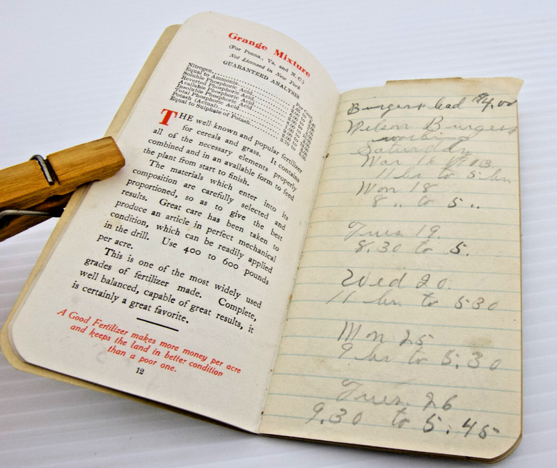 Lot of 3 PATAPSCO Guano Fertilizer Memo Books 1910 - 1911 - 1912 gallery