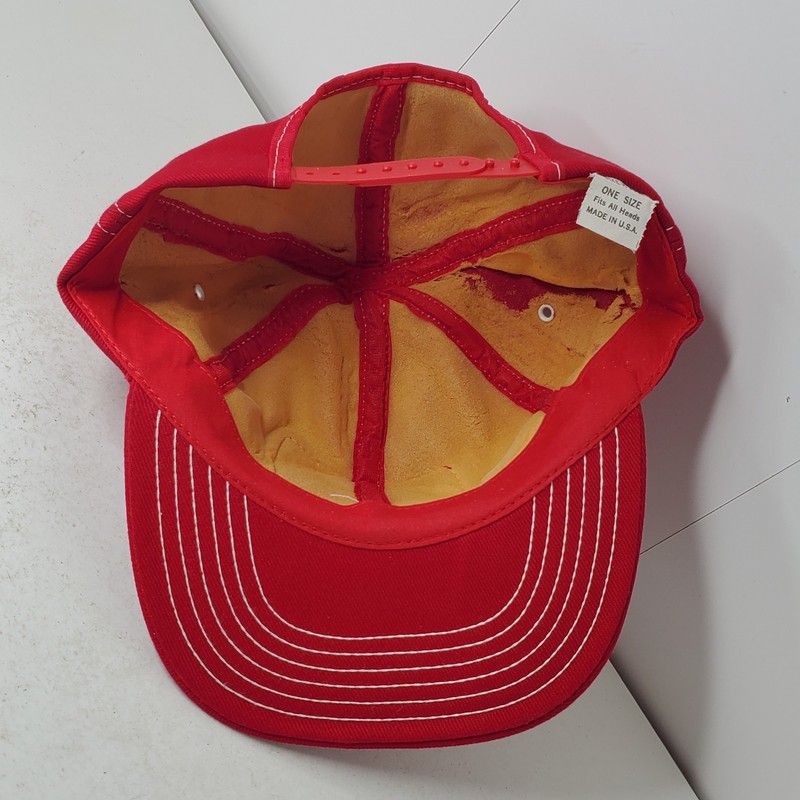 Vintage Arbie Scooter Feeds Red Snapback Trucker Hat Cap Agriculture Advertising gallery
