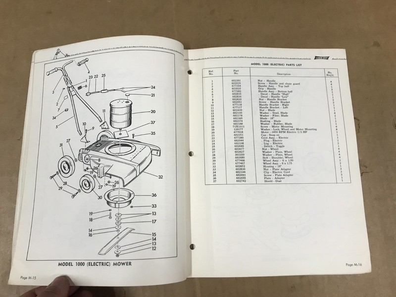 Vintage Lawn Boy Illustrated Parts List - Mowers & Engines - 1957 gallery