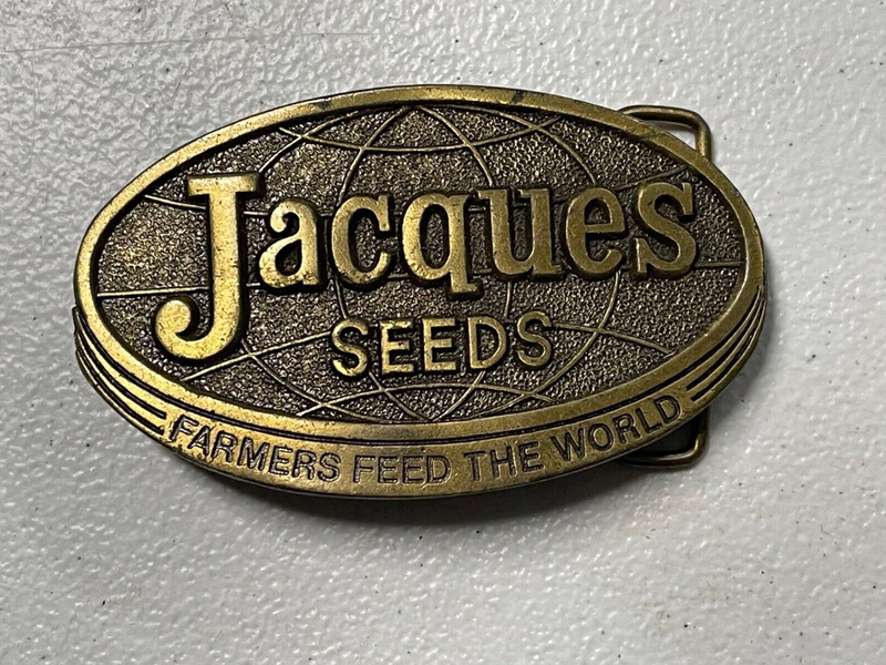 VINTAGE LIMITED EDITION 1977 JACQUES SEEDS BELT BUCKLE MADE IN THE USA