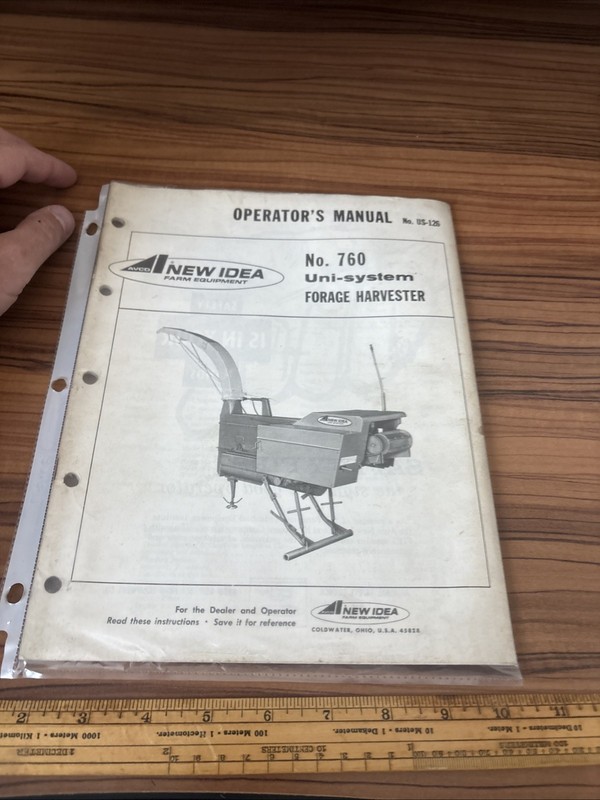 AVCO NEW IDEA No. 760 UNI-SYSTEM FORAGE HARVESTER OPERATOR’S MANUAL US-126