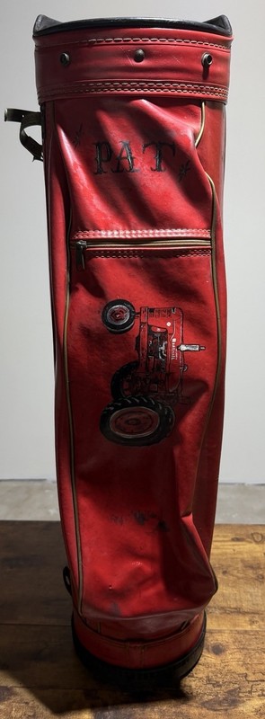 Rare Vintage Wilson Golf Bag Red Farmall International Harvester Hand Painted gallery