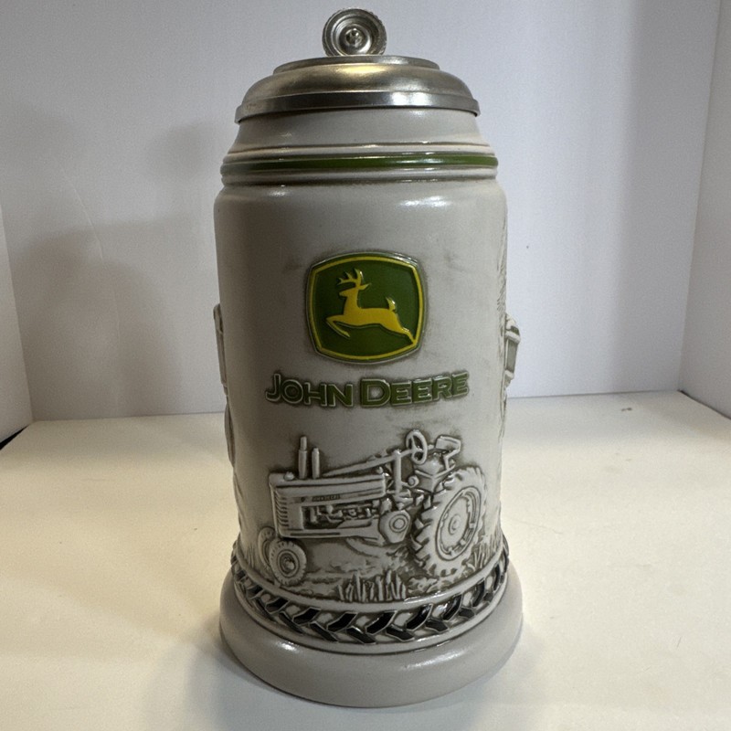 John Deere Collectible Beer Stein With Flip Lid Avon