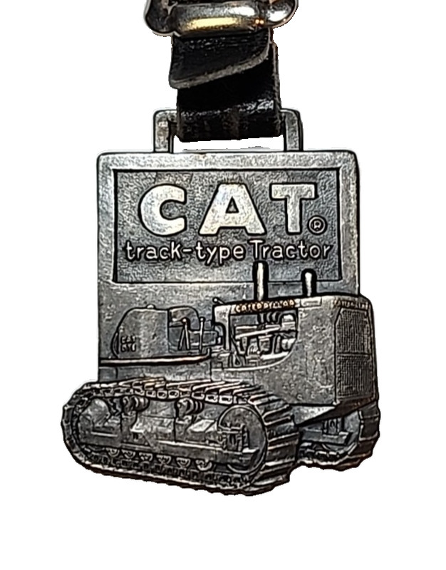 Caterpillar CAT Track Type Tractor Pocket Watch Keychain FOB Western Equipment
