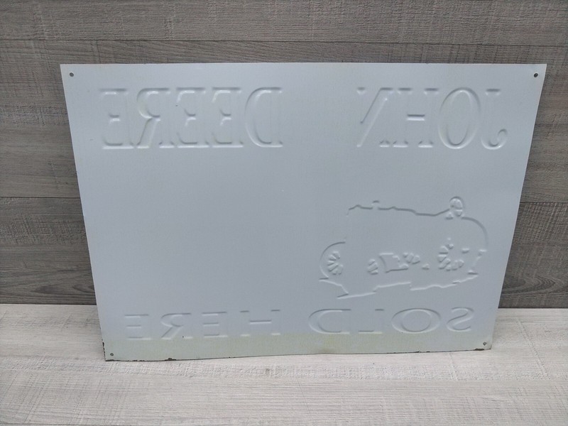 John Deere SOLD HERE SIGN Quality Farm 15"x11" Metal Tractor Barn. gallery