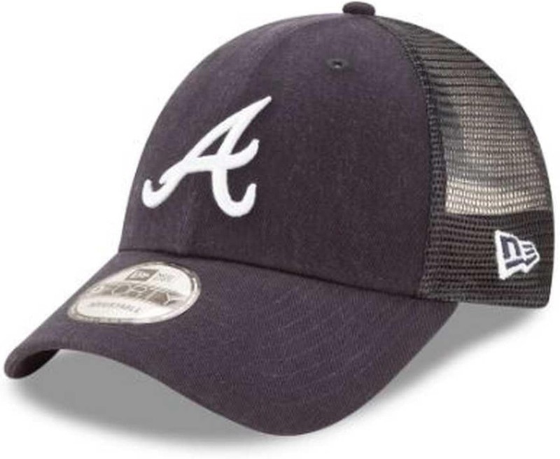 New Era MLB The League 9FORTY Trucker Adjustable Hat – Atlanta Braves Navy