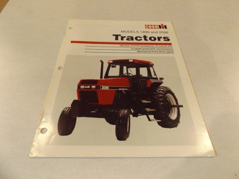CASE-IH MODELS 1896 & 2096 TRACTORS , LIT #AD-60413-E