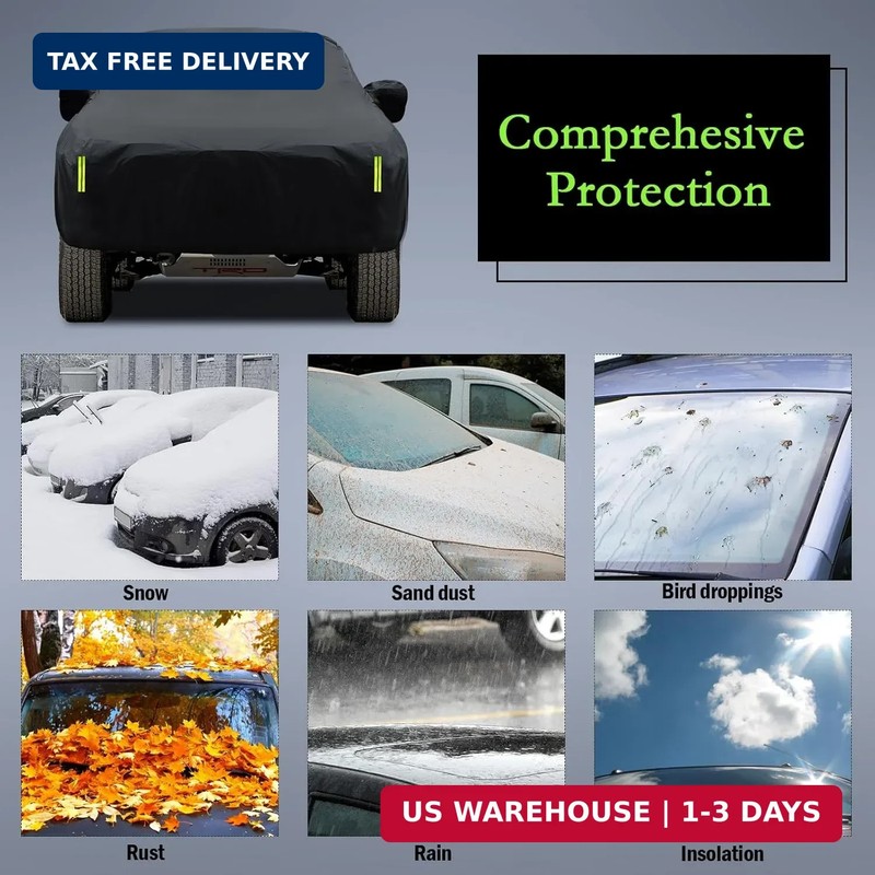 Car Cover Custom Fit for Toyota Tacoma 2005-2025, Waterproof All Weather for Aut gallery