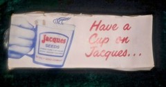 Vintage Jacques Seeds Coffee Cups Clear Plastic Advertising Farm set of 3 NOS