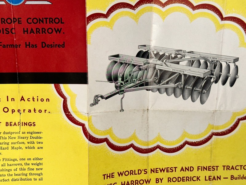 Vintage Roderick Lean Disc Harrow Sales Brochure Pamphlet gallery