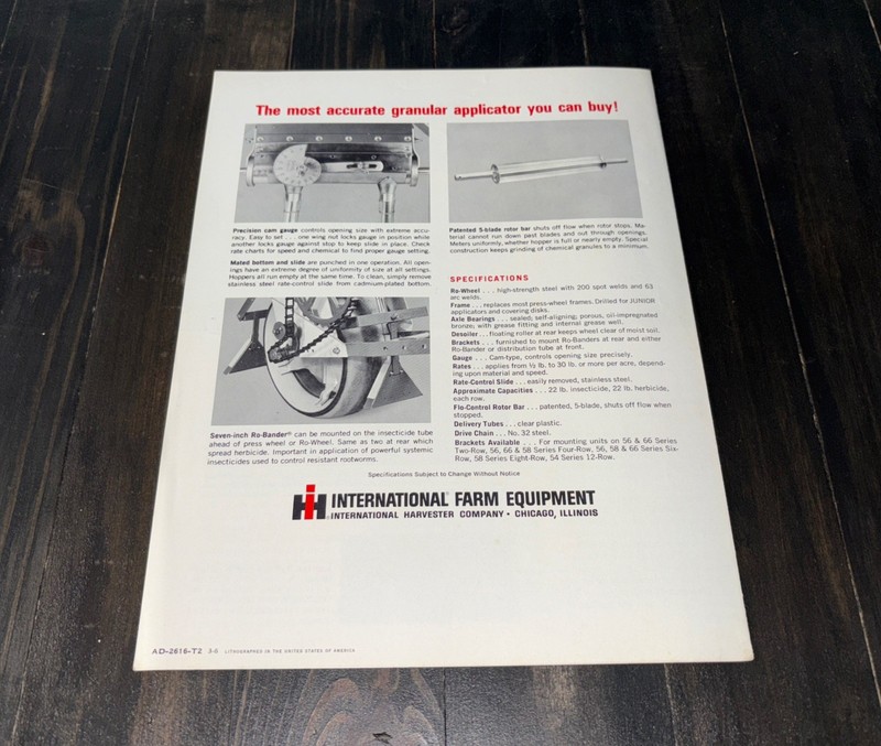 International Harvester Gandy 901 Junior Applicators & RO-Wheels Sales Brochure gallery