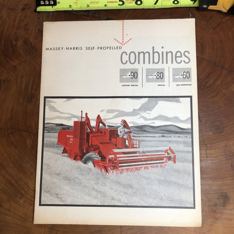 1955 MASSEY-HARRIS SELF-PROPELLED COMBINES 90 – 80 – 60 SALES BROCHURE