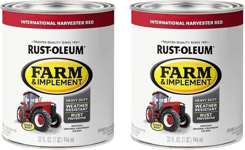 International Harvester Red Paint Quart Pack of 2 Heavy Duty Ultra Durable 80…
