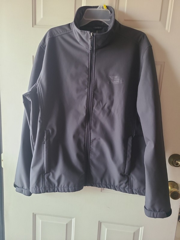 “Dekalb Seed”Jacket;Mens XL/TG; GRAY/ZIP ; 100% POLYESTER
