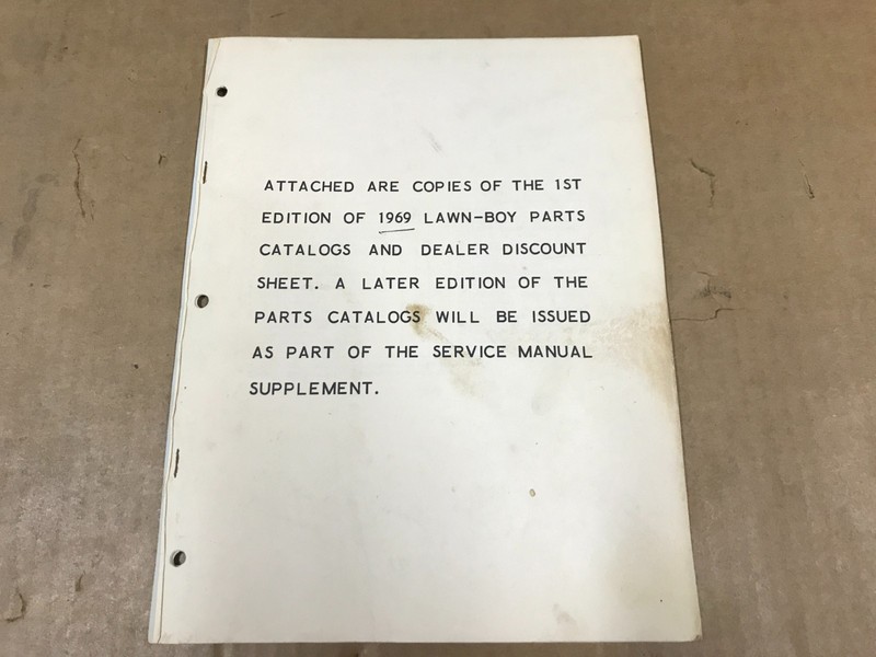 Vintage 1969 Lawn-Boy Parts Catalog – 1st Edition