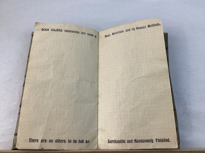 Antique 1906 Cloth Bound Rock Island Plow Co. Pocket Notebook & Sales – Complete gallery