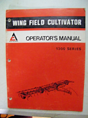 Allis Chalmers Model 1300 Wing Field Cultivator Operators Manual 1976