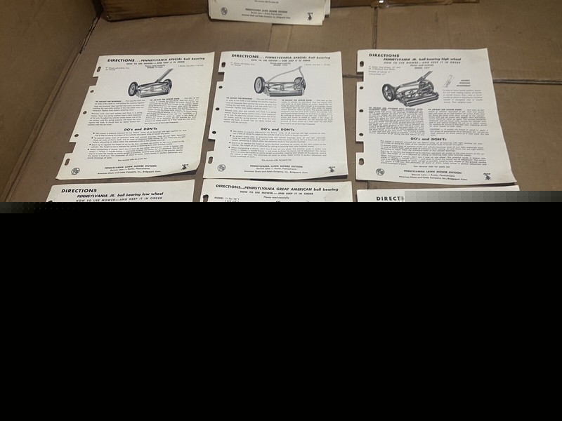 Pennsylvania Lawn Mower Reel Rotary Instructions / Parts List LOT T35 T45 R9 180 gallery