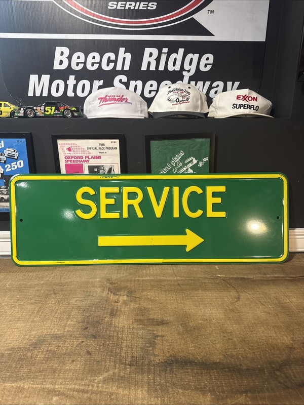 36”x12” john deere Parts sign heavy duty metal Manufacture Unknown
