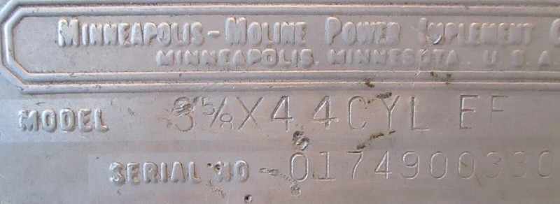 MM Minneapolis Moline Power Implement Co. Serial Number Plate ID Tag Sign Emblem gallery