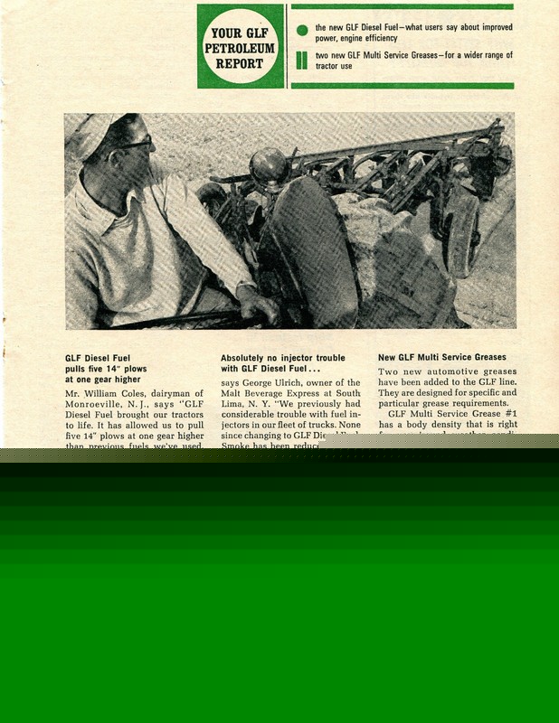 1964 Print Ad GLF Petroleum Products & Services Diesel Fuel Monroeville NJ Farm