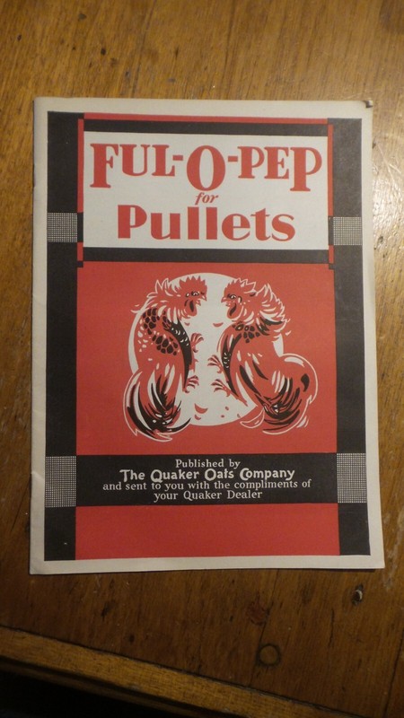 1929 QUAKER OATS Ful-O-Pep for Pullets Booklet, Advertising