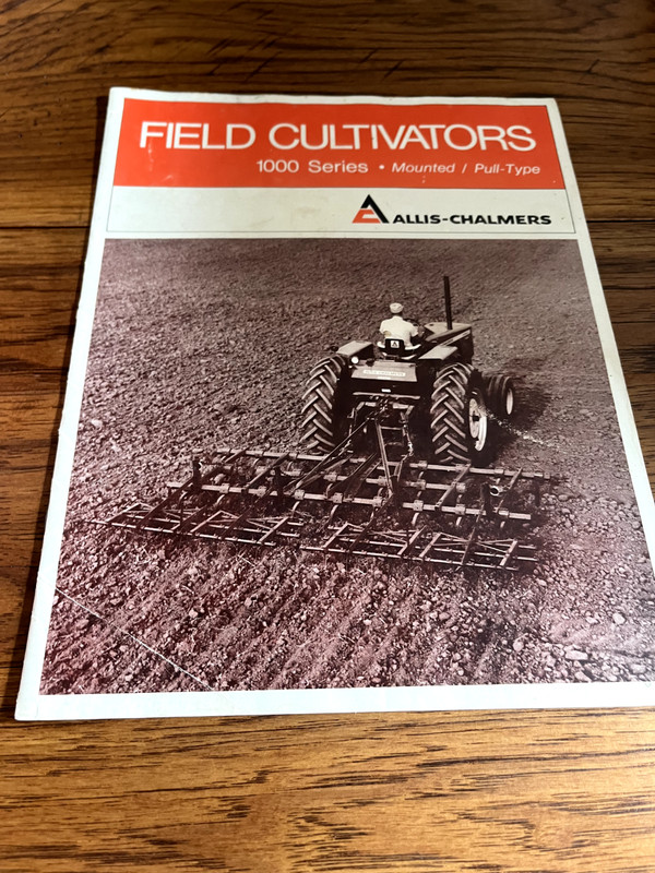 Allis Chalmers 1000 Series Field Cultivators for 1969 Brochure FCCA